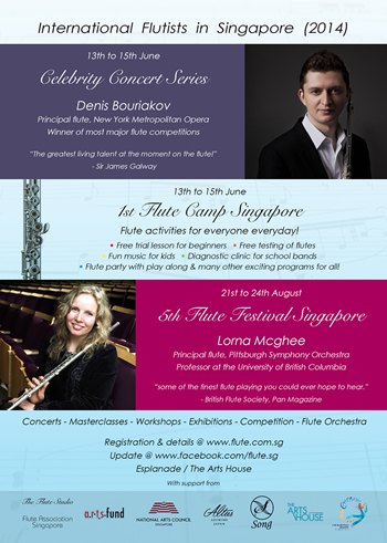 5th Flute Festival Singapore 2014 poster