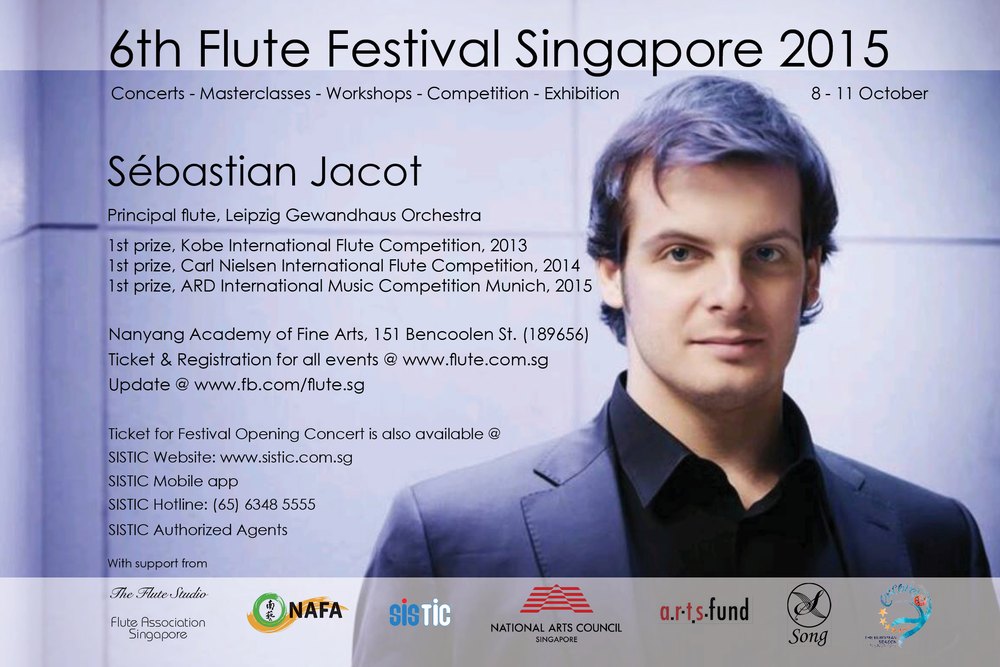 6th Flute Festival Singapore 2015 poster