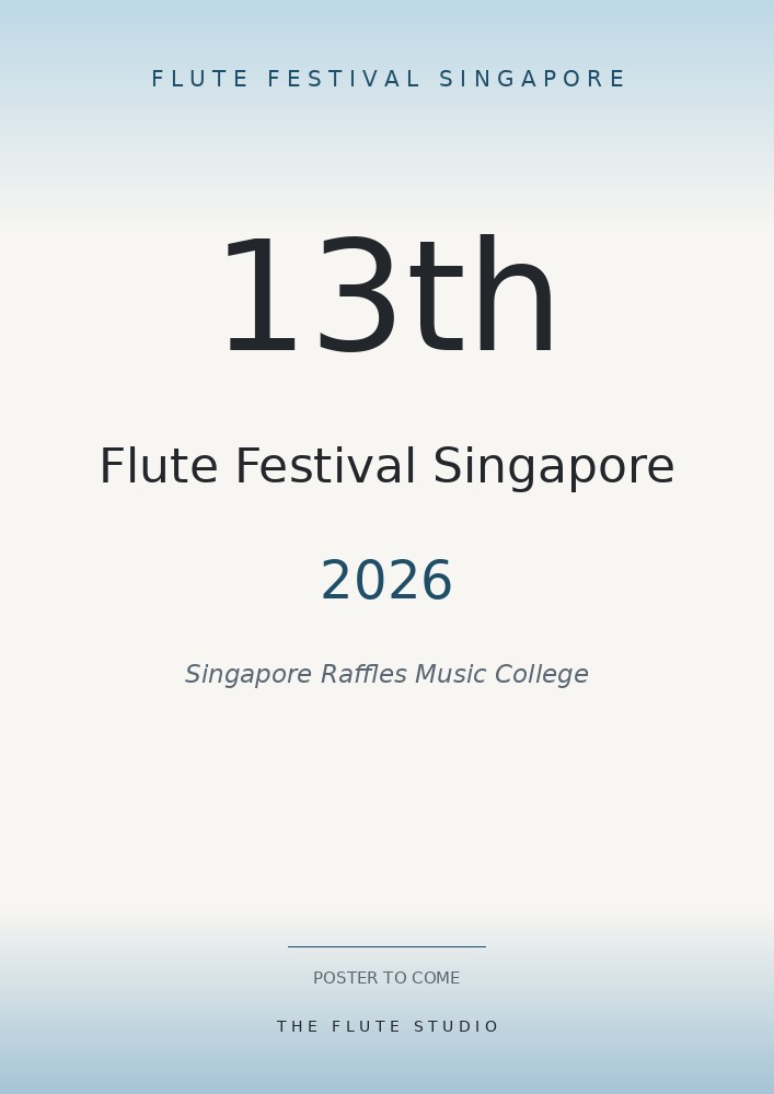 13th Flute Festival Singapore 2026 poster
